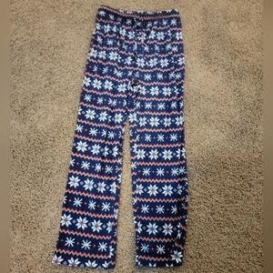 Mens fleece snowflake pajama bottoms